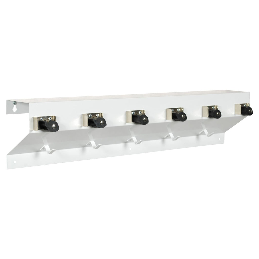 Ex-Cell Clincher 6-Position Wall-Mounted Mop & Broom Holder