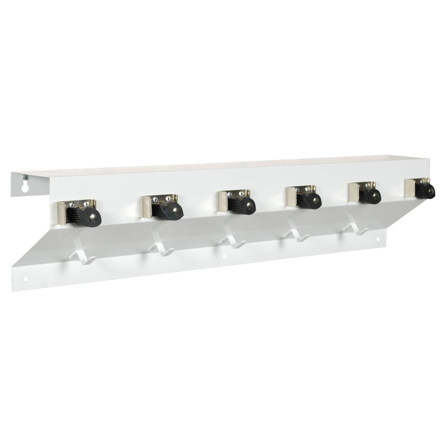 Ex-Cell Clincher 6-Position Wall-Mounted Mop & Broom Holder