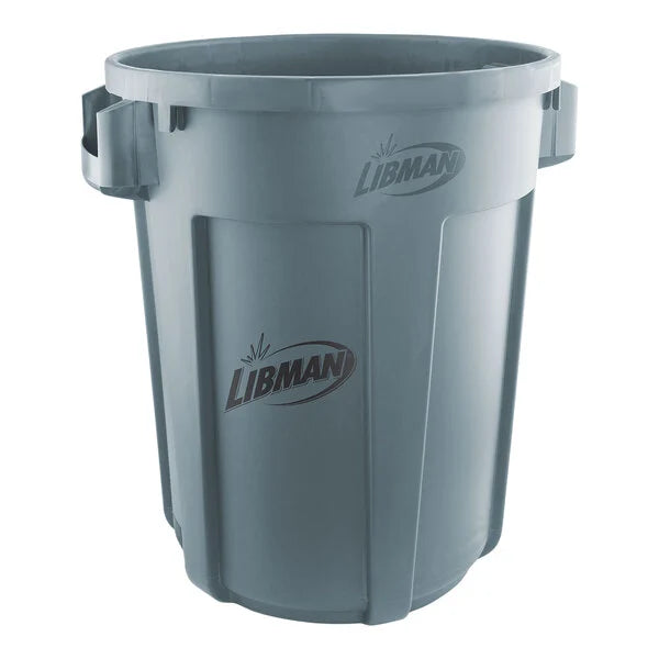 Libman Pro 32-Gallon Commercial Trash Can – Model 1572 (Gray)