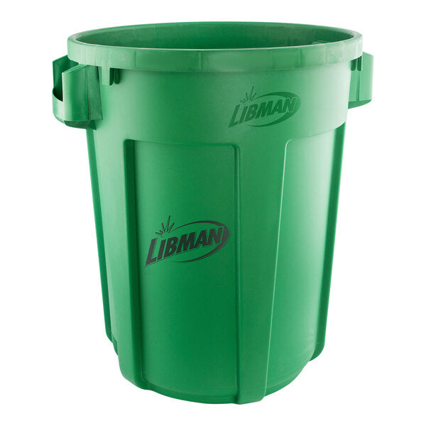 Libman Pro 32-Gallon Commercial Trash Can – Model 1574 (Green)