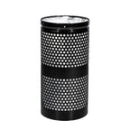 Ex-Cell 10-Gallon Perforated Steel Outdoor Waste Receptacle